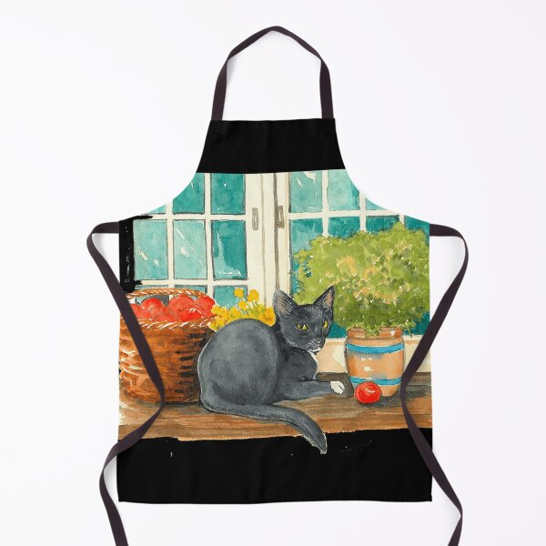 Item preview, Black Cat On A Sunny Windowsill Cozy Cottage designed and sold by DoloresRagoza8.