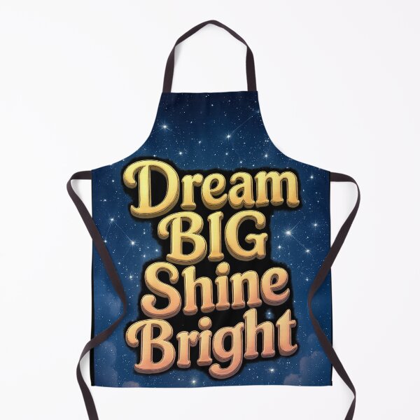 Item preview, Dream Big, Shine Bright – Starry Motivational Typography designed and sold by NeonCore.