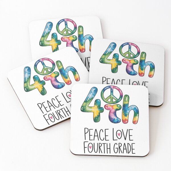 Item preview, Peace Love Fourth Grade 4th First Day Of School designed and sold by brynatshop.