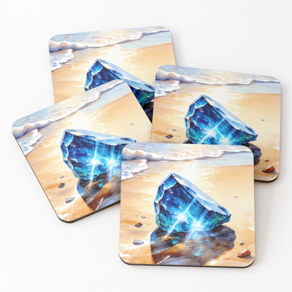 Item preview, Blue Crystal on Beach designed and sold by CalmnessbyChoice.