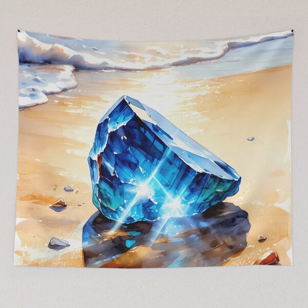 Item preview, Blue Crystal on Beach designed and sold by CalmnessbyChoice.
