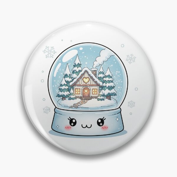 Item preview, Cute Kawaii Winter Snow Globe designed and sold by istoriadesign.