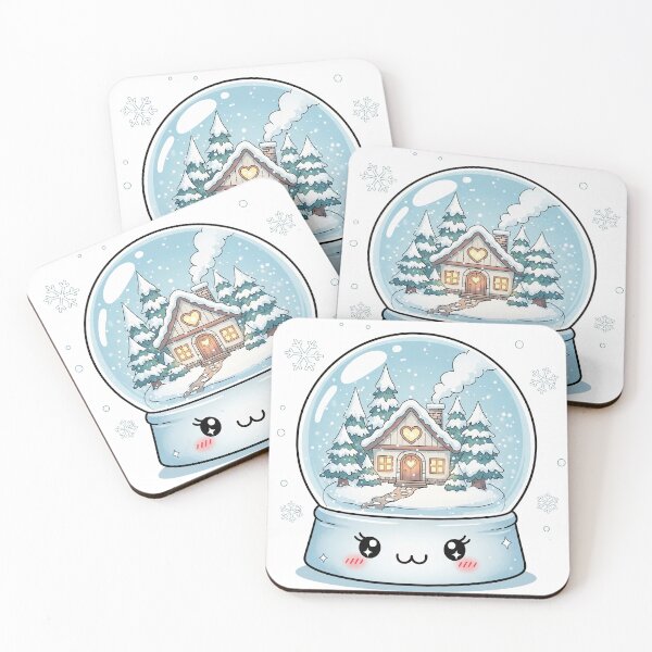 Item preview, Cute Kawaii Winter Snow Globe designed and sold by istoriadesign.