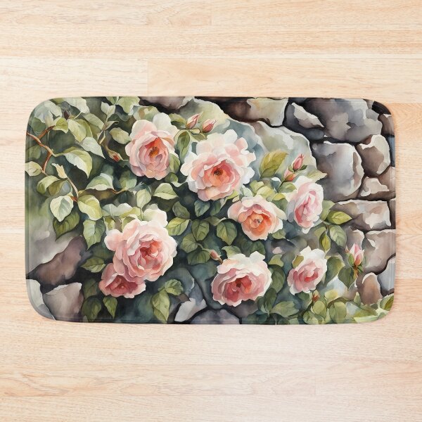 Item preview, Roses on Stone Wall designed and sold by CalmnessbyChoice.
