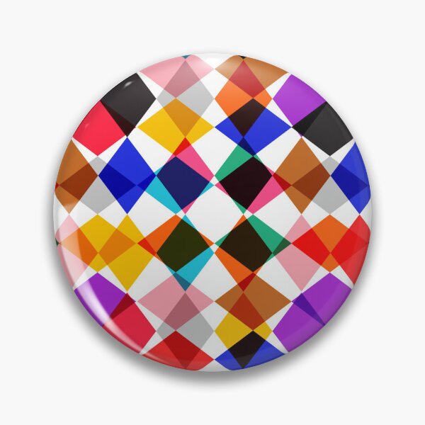 Item preview, Kaleidoscopic Multicolored Diamond Design - White  designed and sold by PatternTitan.