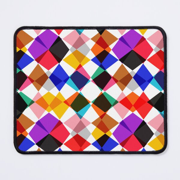 Item preview, Kaleidoscopic Multicolored Diamond Design - White  designed and sold by PatternTitan.