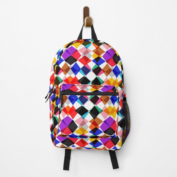 Item preview, Kaleidoscopic Multicolored Diamond Design - White  designed and sold by PatternTitan.