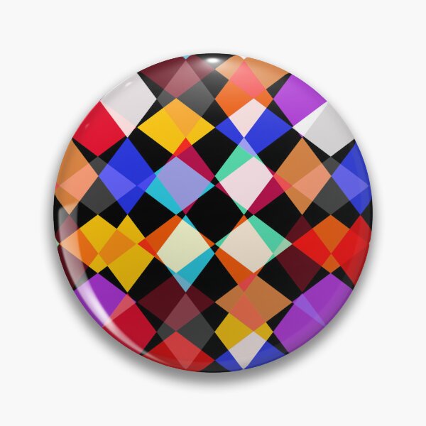 Item preview, Kaleidoscopic Multicolored Diamond Design - Black  designed and sold by PatternTitan.
