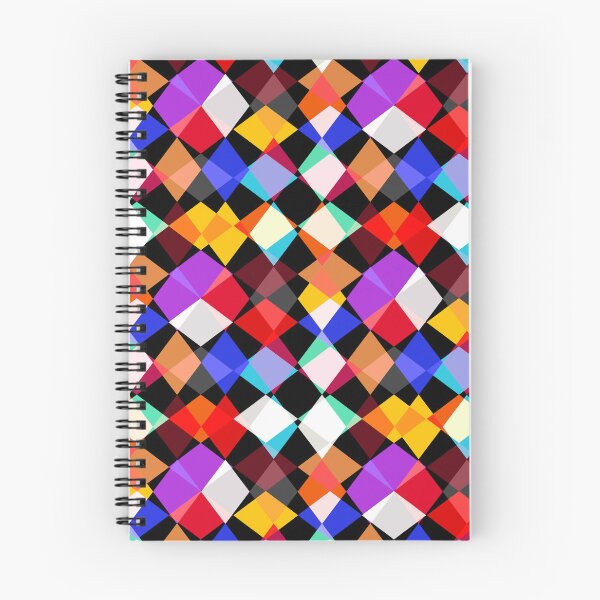 Item preview, Kaleidoscopic Multicolored Diamond Design - Black  designed and sold by PatternTitan.