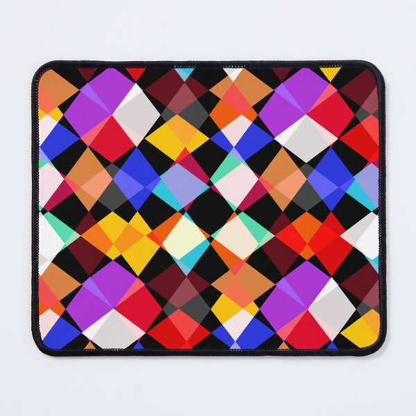 Item preview, Kaleidoscopic Multicolored Diamond Design - Black  designed and sold by PatternTitan.