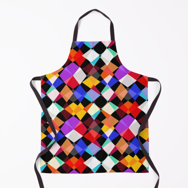 Item preview, Kaleidoscopic Multicolored Diamond Design - Black  designed and sold by PatternTitan.