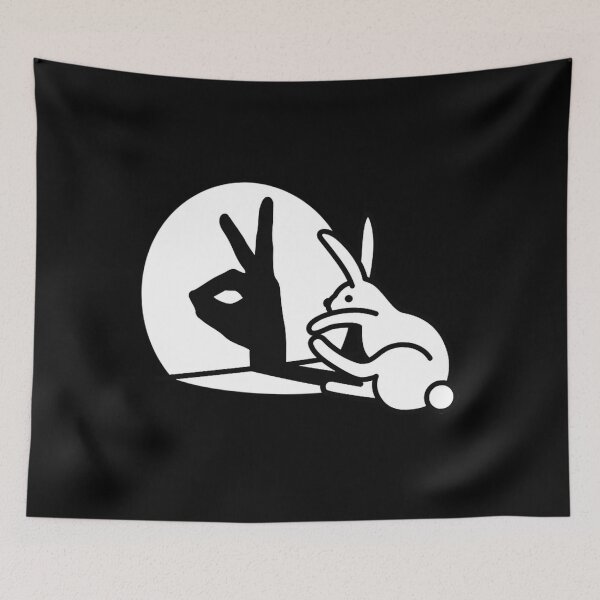 Item preview, Funny Rabbit Hand Shadow Puppets Humor Pop Art designed and sold by weatherford.