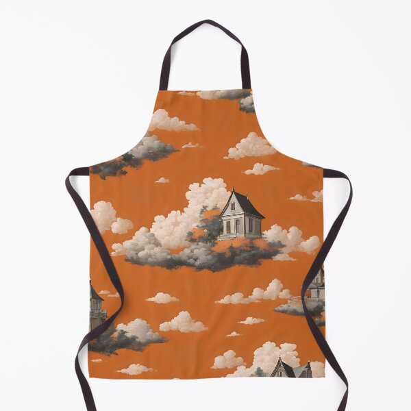 Item preview, Dreamy houses floating above the orange sky. designed and sold by MissYouONLY.