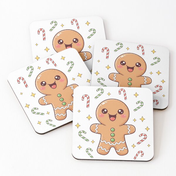 Item preview, Cute Kawaii Christmas Gingerbread Man designed and sold by istoriadesign.