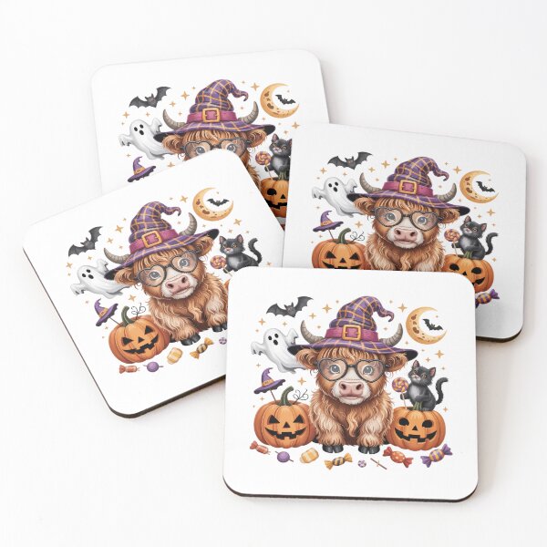 Item preview, Halloween Highland Cow Witchy Cow Spooky Pumpkin Hello Fall designed and sold by brynatshop.