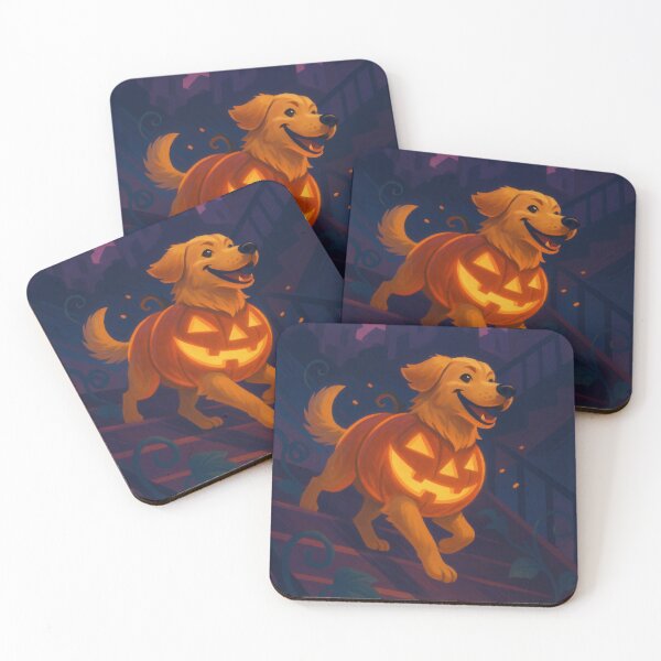 Item preview, Golden Retriever Jack O’Lantern Costume Artwork designed and sold by Flying Doggo.