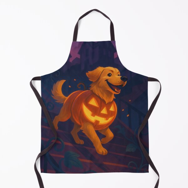 Item preview, Golden Retriever Jack O’Lantern Costume Artwork designed and sold by Flying Doggo.