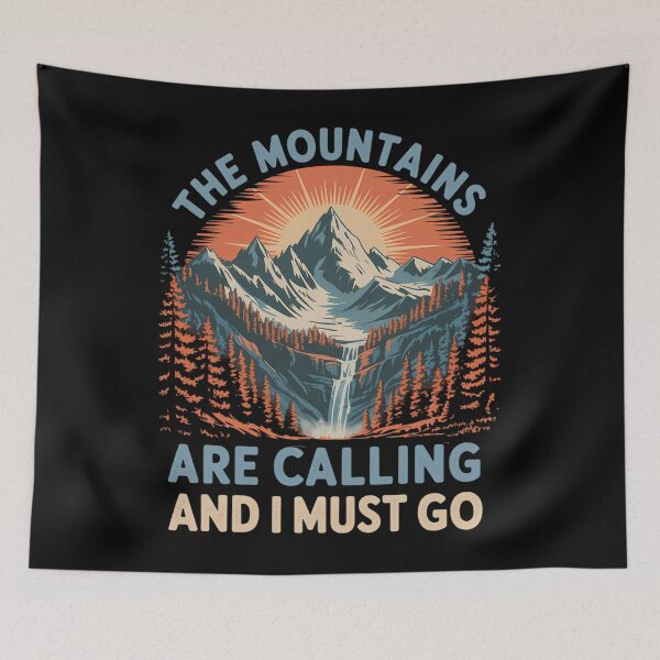 Item preview, The Mountains Are Calling And I Must Go Hiking designed and sold by brynatshop.