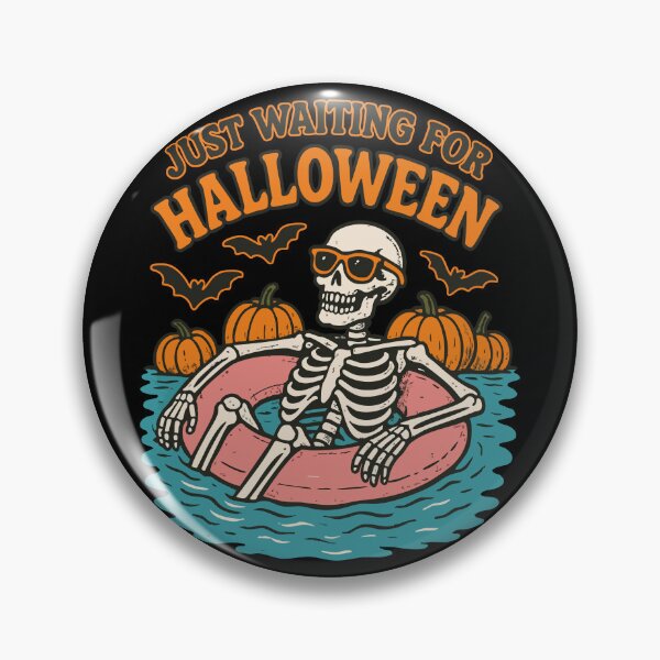 Item preview, Spooky Summer Skeleton Just Waiting For Halloween designed and sold by TomFrontierArt.