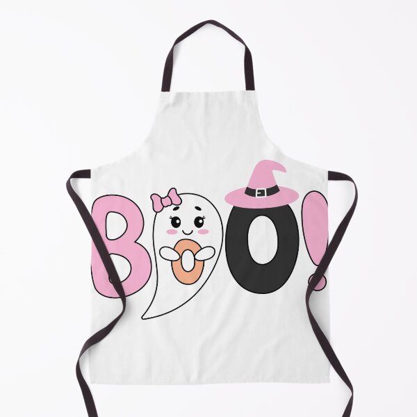 Artikelvorschau, Boo Halloween – Cute Ghost Girl with Pink Bow & Witch Hat | Spooky Cute Design entworfen und verkauft von CreativeLifeMe.