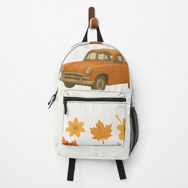 Item preview, Vintage Orange Car with Autumn Leaves Fall Season Retro Design designed and sold by freackly.
