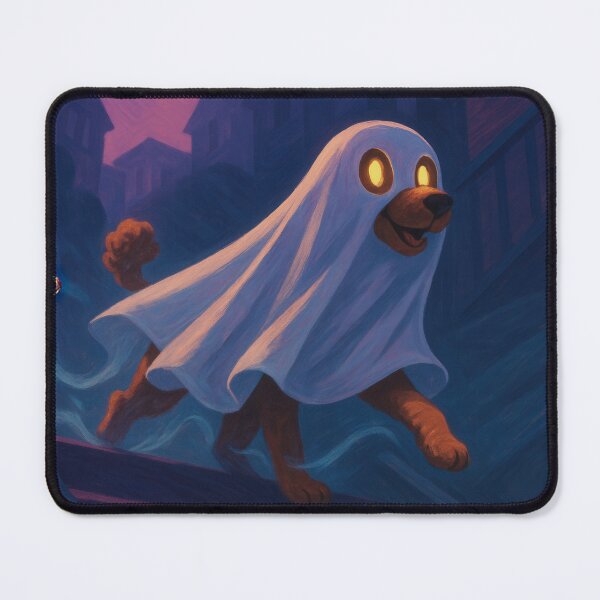 Item preview, Poodle Ghost Costume Cinematic Halloween Artwork designed and sold by Flying Doggo.