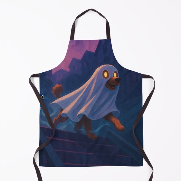 Item preview, Poodle Ghost Costume Cinematic Halloween Artwork designed and sold by Flying Doggo.