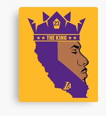 Lebron James The King Lakers T-Shirt Canvas Print