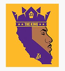 Lebron James The King Lakers T-Shirt Photographic Print