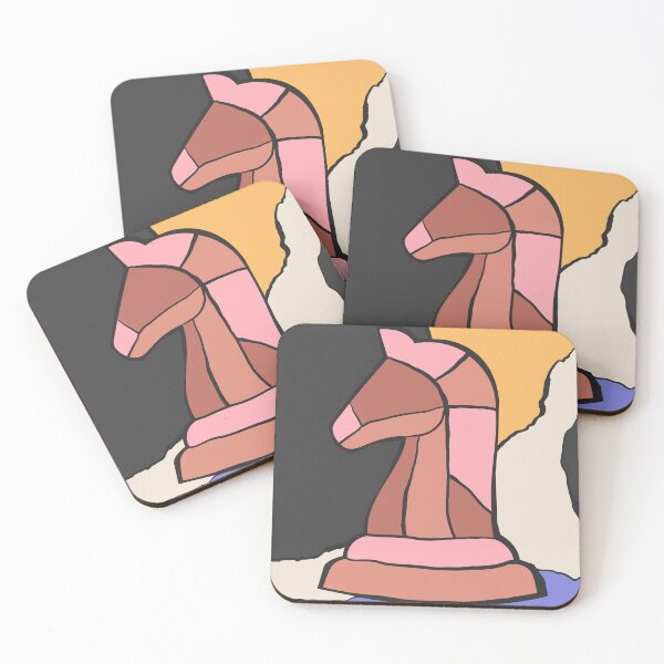 Item preview, Chess Knight Abstract Collage Style Poster designed and sold by missbobbit.