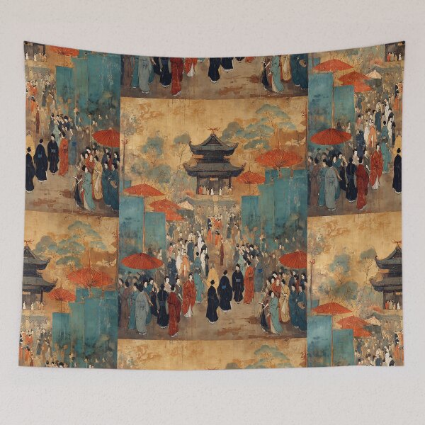 Item preview, Festive Japanese Festival Art designed and sold by bapupa.