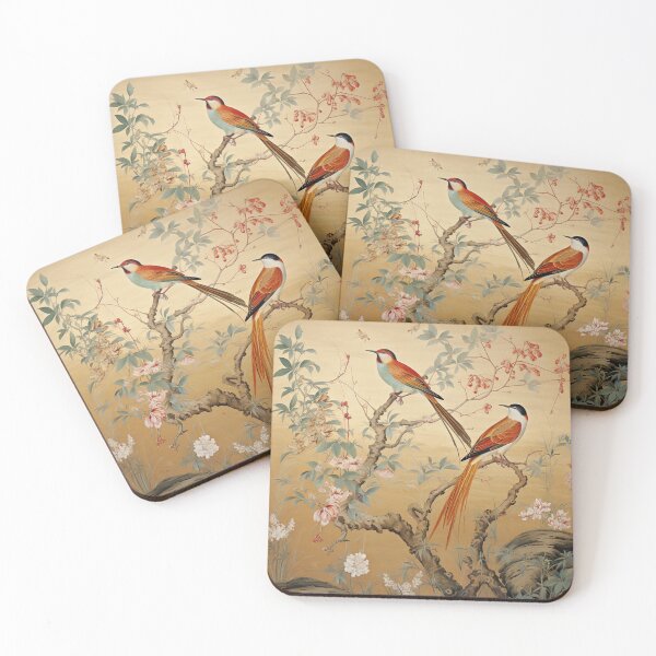 Item preview, Silk Floral Red Birds Carpet designed and sold by GrinGalore.