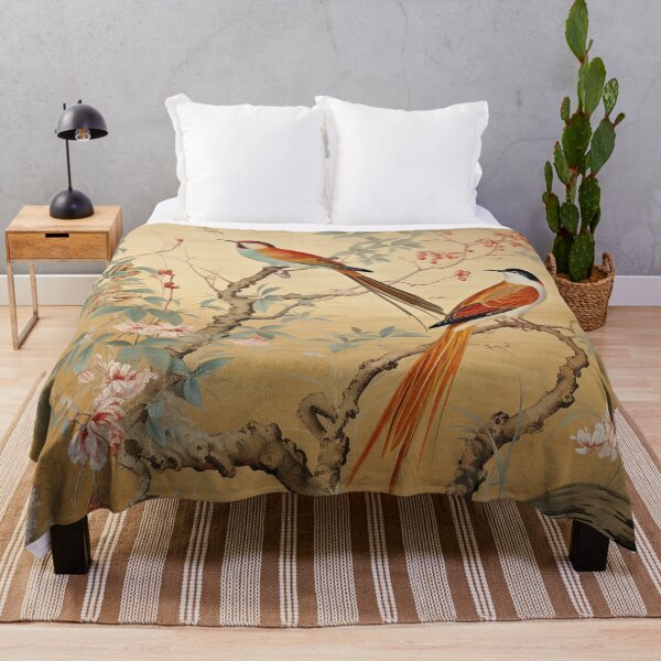 Item preview, Silk Floral Red Birds Carpet designed and sold by GrinGalore.