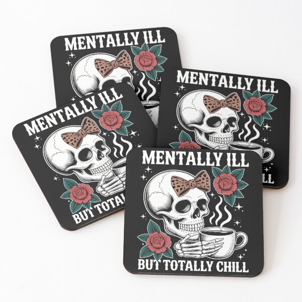 Item preview, Skeleton Mentally Ill But Totally Chill Halloween Skull Mom designed and sold by brynatshop.