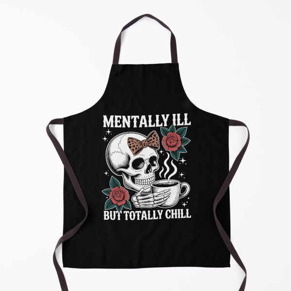 Item preview, Skeleton Mentally Ill But Totally Chill Halloween Skull Mom designed and sold by brynatshop.