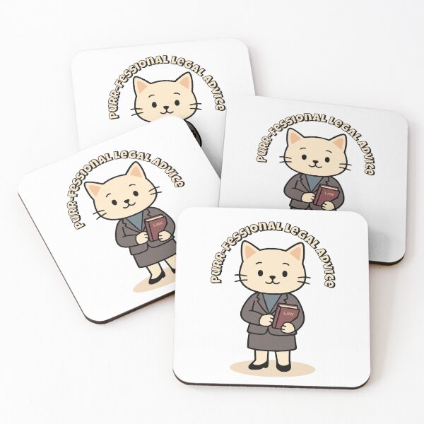 Item preview, Adorable Female Cat Lawyer with Law Book designed and sold by QRCharlie.