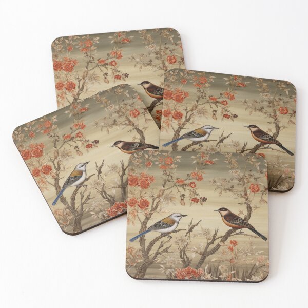 Item preview, Silk Floral Red Wildflowers Birdy Carpet designed and sold by GrinGalore.