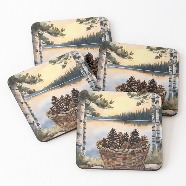Item preview, Basket of Fir Cones designed and sold by CalmnessbyChoice.