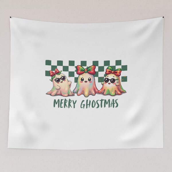 Item preview, Merry Ghostmas Cute Christmas Ghost PNG designed and sold by Stickera Hub.