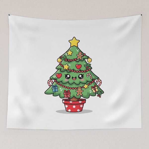 Item preview, Cute Kawaii Christmas Tree designed and sold by istoriadesign.