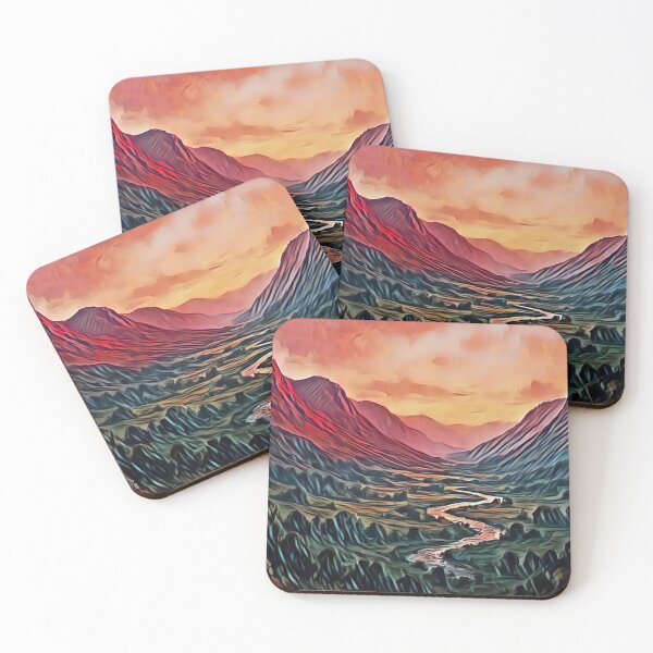Item preview, Colorful Artistic Valley at Dusk designed and sold by WittyUnknown.