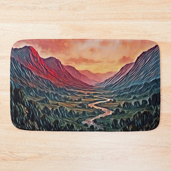 Item preview, Colorful Artistic Valley at Dusk designed and sold by WittyUnknown.