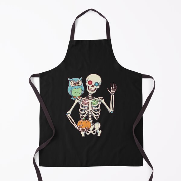 Item preview, Skeleton Owl Friend – Funny Minimalist Halloween Skeleton with Owl Design designed and sold by ColorSplash123.