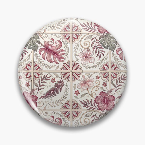 Item preview, Ornamental Hibiscus Tile Pattern designed and sold by ML-Media.