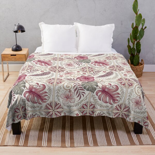 Item preview, Ornamental Hibiscus Tile Pattern designed and sold by RGShirtWorks.