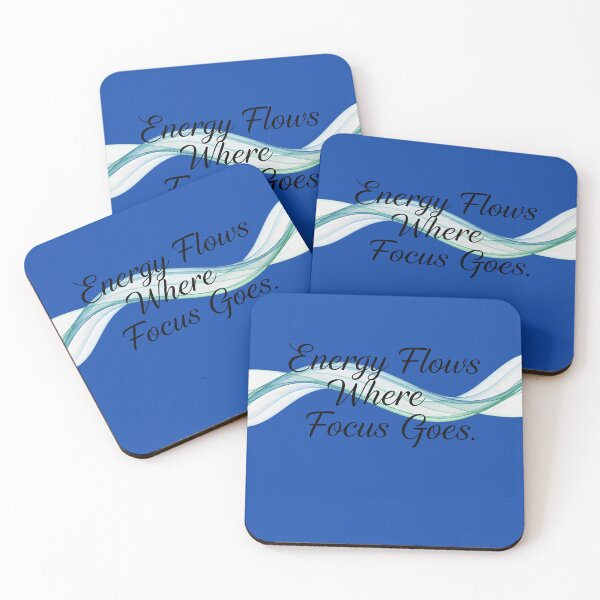 Item preview,  Energy Flows Where Focus Goes Motivational Quote Design designed and sold by MofazStyle.