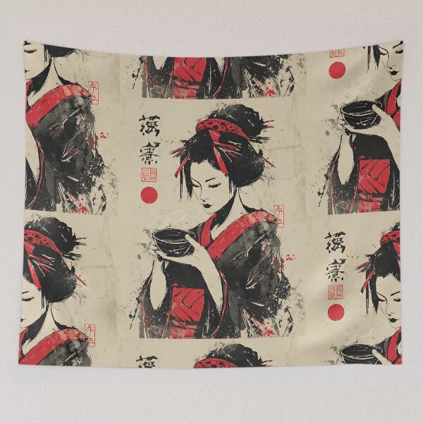 Item preview, Graceful Japanese Geisha Art designed and sold by bapupa.