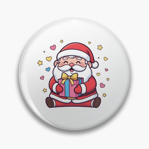 Item preview, Cute Kawaii Santa Claus with Christmas Gift designed and sold by istoriadesign.