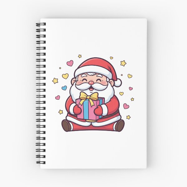 Item preview, Cute Kawaii Santa Claus with Christmas Gift designed and sold by istoriadesign.