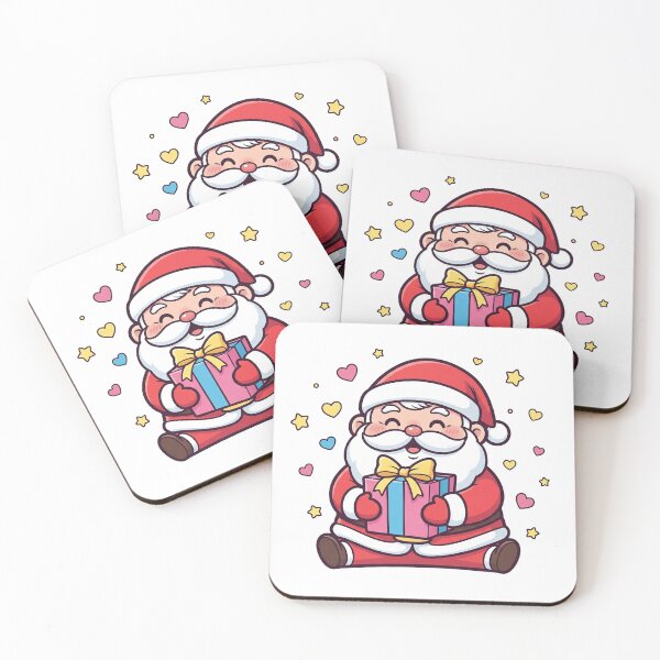 Item preview, Cute Kawaii Santa Claus with Christmas Gift designed and sold by istoriadesign.
